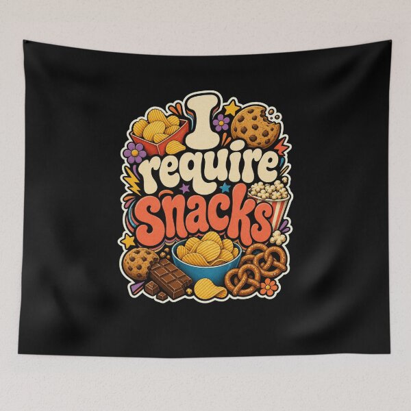 Item preview, I Require Snacks! Retro Foodie Munchies Craving designed and sold by snowry.