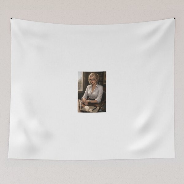 Item preview, Ilya Martin in White Shirt at Desk designed and sold by CathryneDelamort.