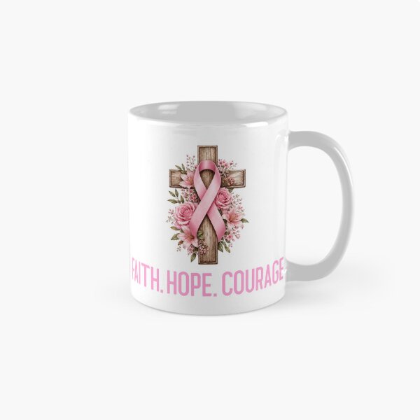 Item preview, Breast Cancer Awareness - Faith. Hope. Courage. designed and sold by Giddy Bear Gifts.