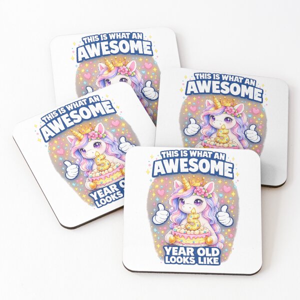 Item preview, Cute Birthday Girl Unicorn 5 Year Old Looks Like designed and sold by QuiteOrbit.
