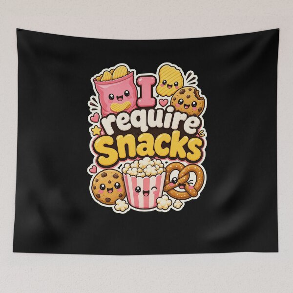 Item preview, I Require Snacks Kawaii Food Lover designed and sold by snowry.