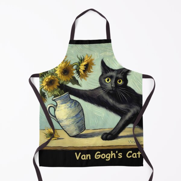 Item preview, Van Gogh's Black Cat - Starry Night Parody Art designed and sold by LivingInThinAir.