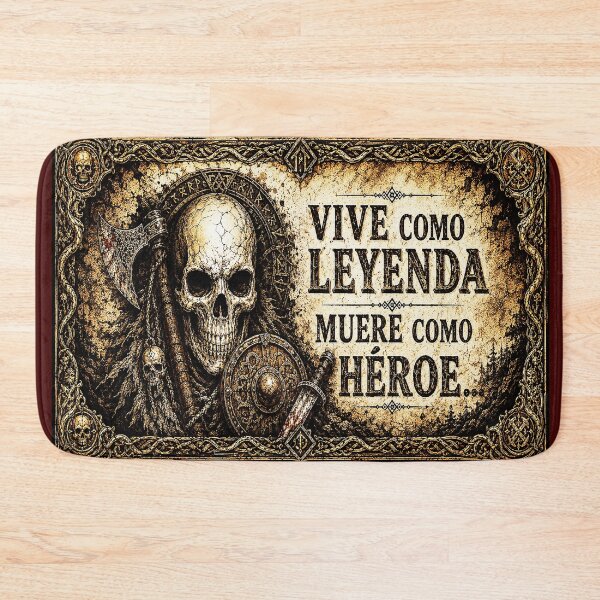 Item preview, Vive como una leyenda, muere como un héroe | Diseño «Viking Skull Warrior» designed and sold by Alchemy Forge.