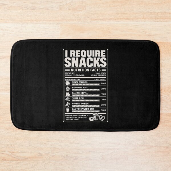 Item preview, I REQUIRE SNACKS Funny Nutrition Facts Label designed and sold by snowry.