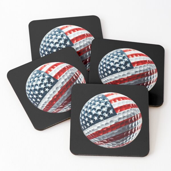 Item preview, American Flag Golf Ball designed and sold by LivingInThinAir.