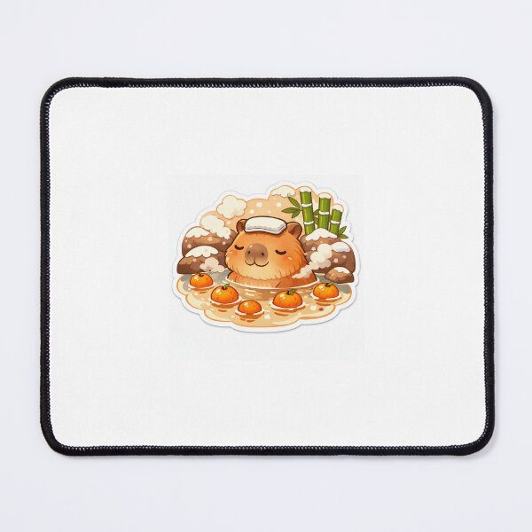 Item preview, Capybara Relax Sticker Cozy Animal Aesthetic for Capybara Lovers & Nature Fans designed and sold by CutePrintCorner.
