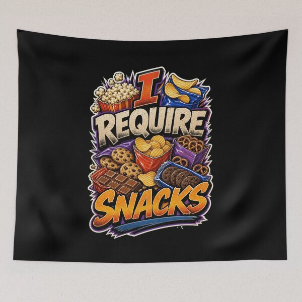 Item preview, I REQUIRE SNACKS Popcorn Chips Cookies Pretzels designed and sold by snowry.
