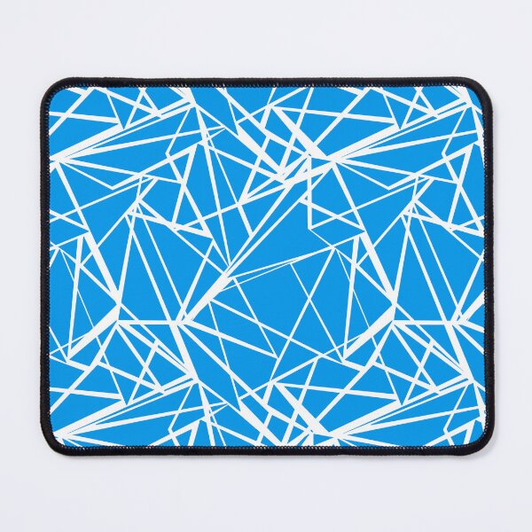Item preview, White abstract lines on blue background designed and sold by fuzzyfox.