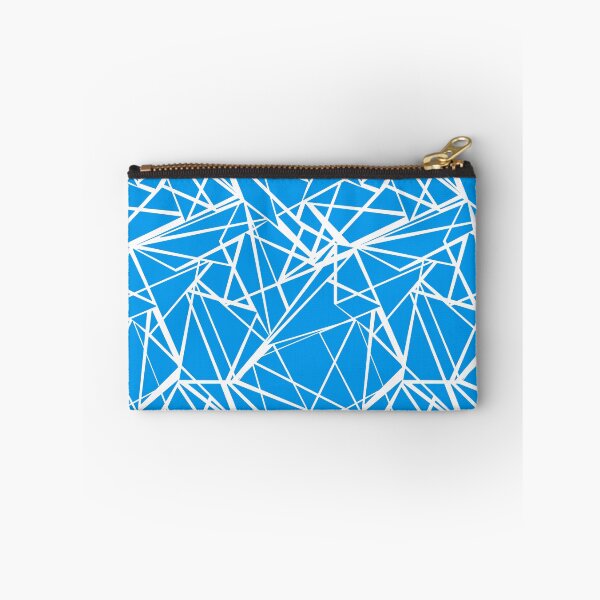 Item preview, White abstract lines on blue background designed and sold by fuzzyfox.