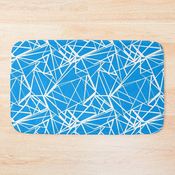 Item preview, White abstract lines on blue background designed and sold by fuzzyfox.