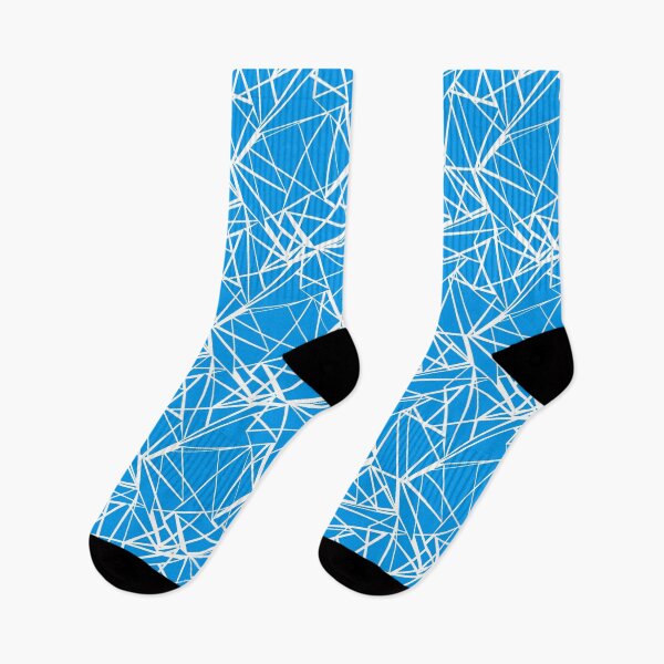 Item preview, White abstract lines on blue background designed and sold by fuzzyfox.