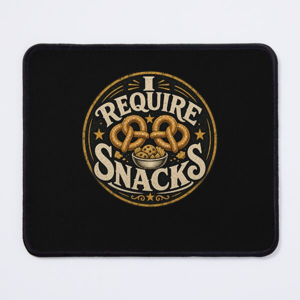 Item preview, I Require Snacks Funny Food Lover Design designed and sold by snowry.