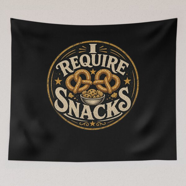 Item preview, I Require Snacks Funny Food Lover Design designed and sold by snowry.