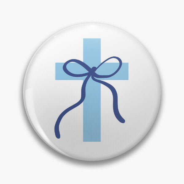 Item preview, Blue Cross with Bow designed and sold by LittleLambGifts.