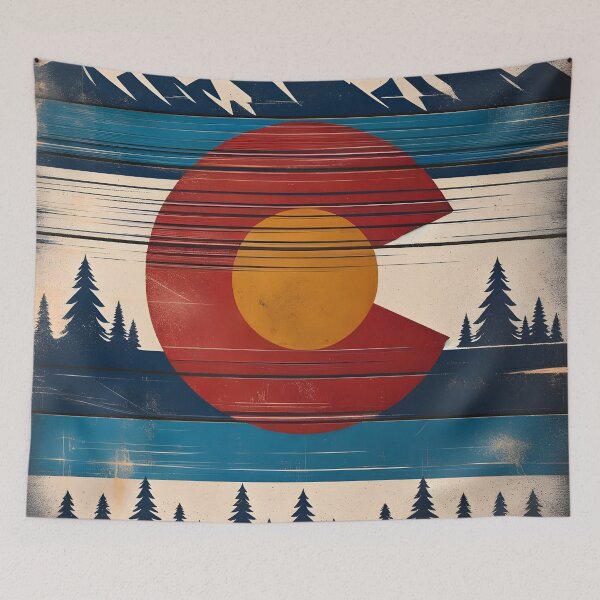 Item preview, Colorado Flag Square designed and sold by LivingInThinAir.