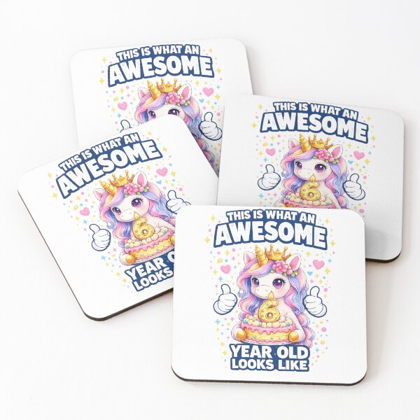 Item preview, Cute Birthday Girl Unicorn 6 Year Old Looks Like  designed and sold by QuiteOrbit.