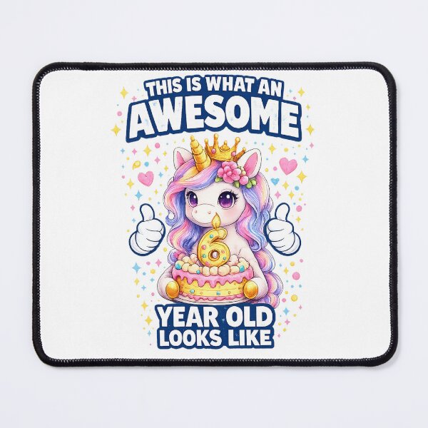 Item preview, Cute Birthday Girl Unicorn 6 Year Old Looks Like designed and sold by QuiteOrbit.