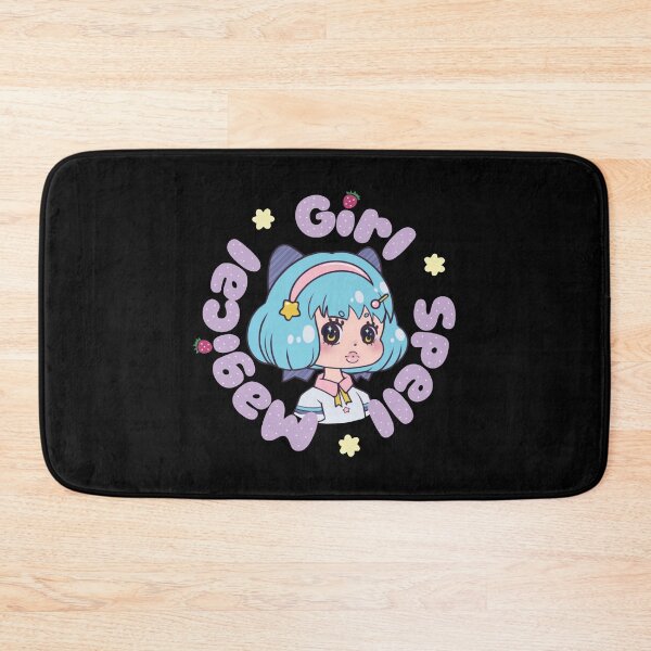 Item preview, Magical Girl Spell Cute Chibi Blue Hair Witch Illustration designed and sold by Krampusrobot.
