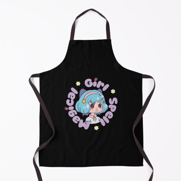 Item preview, Magical Girl Spell Cute Chibi Blue Hair Witch Illustration designed and sold by Krampusrobot.