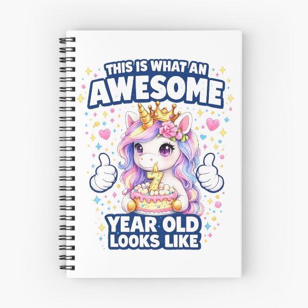 Item preview, Cute Birthday Girl Unicorn 7 Year Old Looks Like designed and sold by QuiteOrbit.