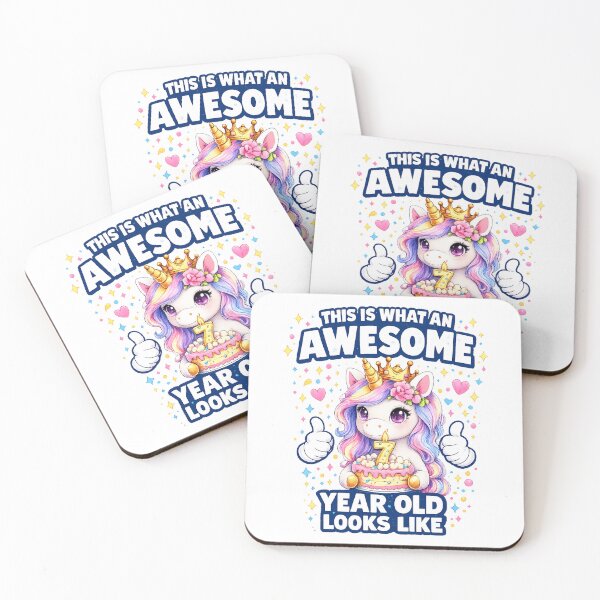 Item preview, Cute Birthday Girl Unicorn 7 Year Old Looks Like designed and sold by QuiteOrbit.
