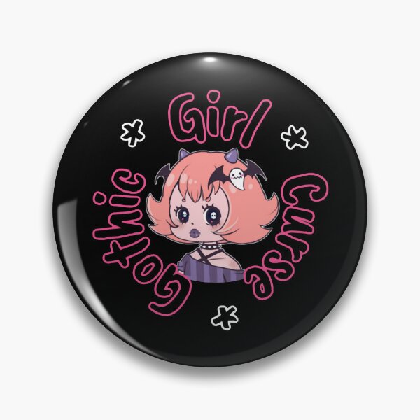 Artikelvorschau, Gothic Girl Curse Cute Chibi Vampire Demon Horns Art entworfen und verkauft von Krampusrobot.