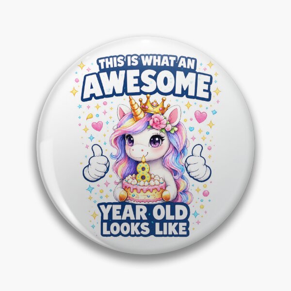 Item preview, Cute Birthday Girl Unicorn 8 Year Old Looks Like designed and sold by QuiteOrbit.