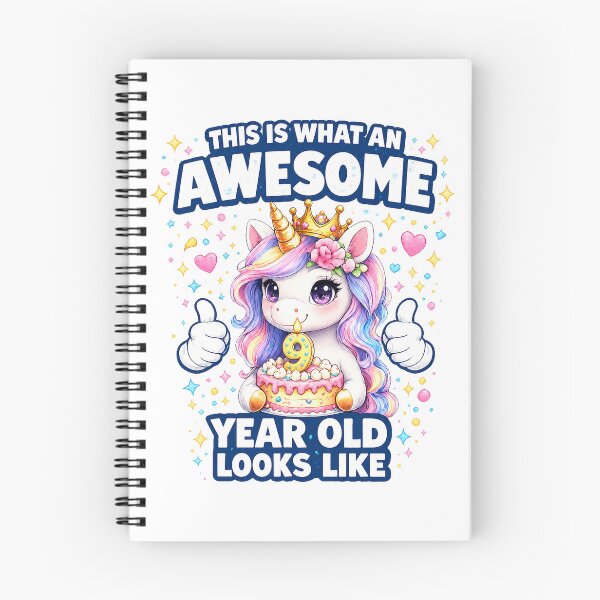 Item preview, Cute Birthday Girl Unicorn 9 Year Old Looks Like designed and sold by QuiteOrbit.
