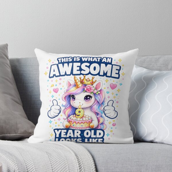 Item preview, Cute Birthday Girl Unicorn 9 Year Old Looks Like designed and sold by QuiteOrbit.