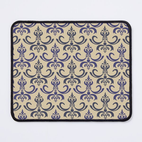 Item preview, Classic Navy Blue and Beige Vintage Damask Pattern designed and sold by Aumpuk.