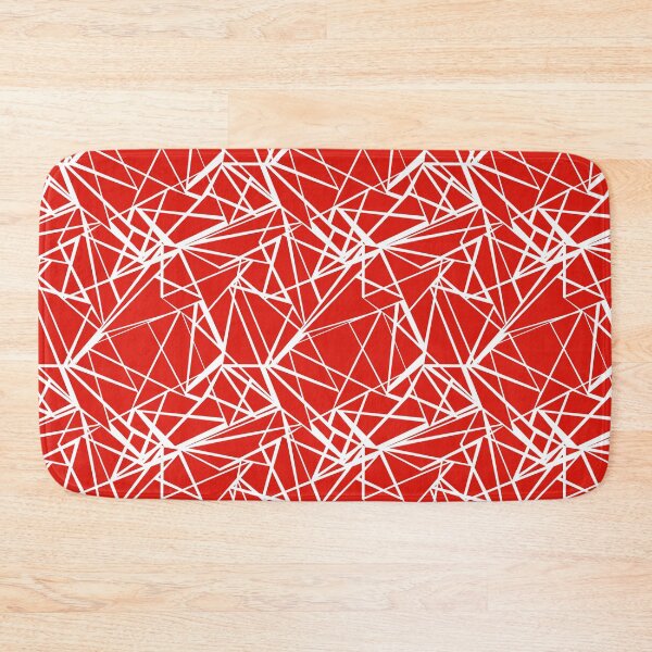 Item preview, White abstract lines on red background designed and sold by fuzzyfox.