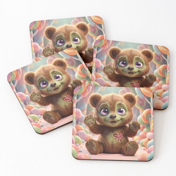 Item preview, Cute Baby Zombie Bear Cub - Zombie Zoo Kawaii Undead Bear designed and sold by ZombieZooCuties.