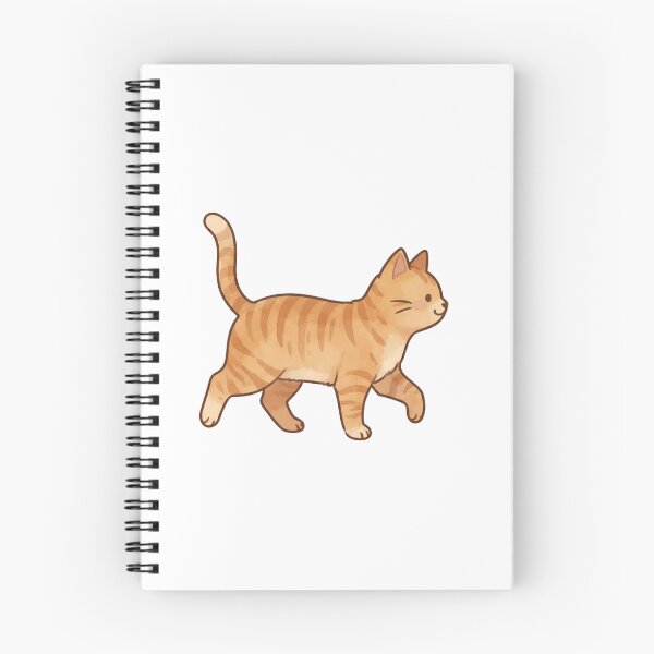 Item preview, cute orange cat walking designed and sold by temptedd.