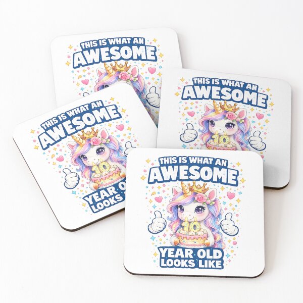 Item preview, Cute Birthday Girl Unicorn 10 Year Old Looks Like  designed and sold by QuiteOrbit.