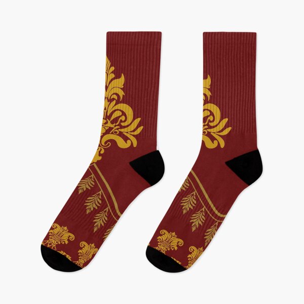Item preview, Elegant Burgundy and Gold Baroque Damask Border designed and sold by Aumpuk.