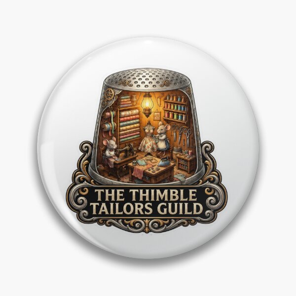 Item preview, The Thimble Tailors Guild | Mouse Seamstress | Sewing Workshop | Tailor Mice | Whimsical Cottagecore | Cozy Sewing Room Fantasy designed and sold by MrDev.