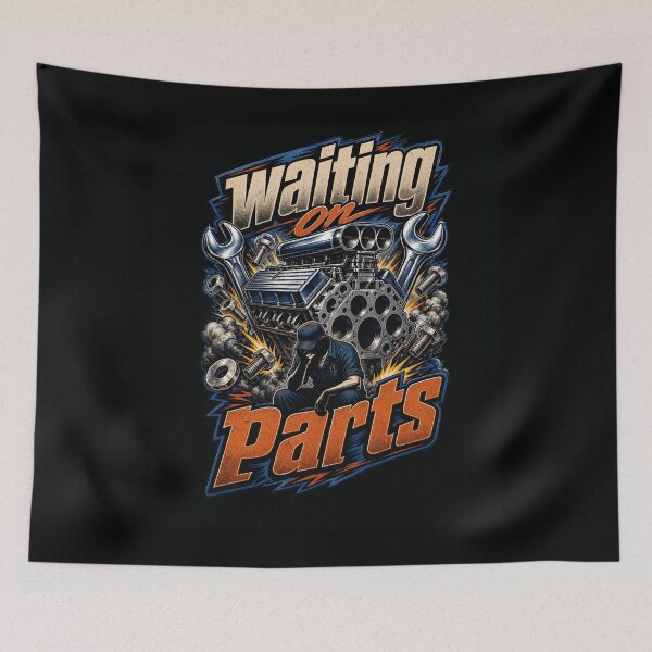Item preview, Waiting on Parts Mechanic Car Engine Auto Repair designed and sold by snowry.
