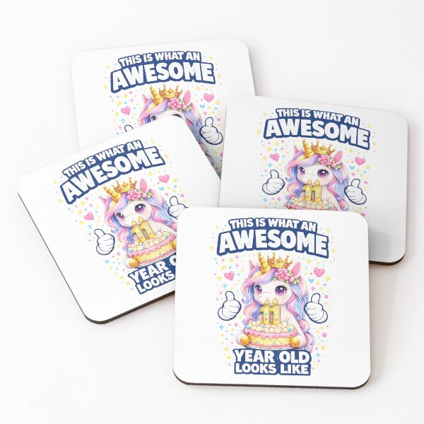Item preview, Cute Birthday Girl Unicorn 11 Year Old Looks Like designed and sold by QuiteOrbit.