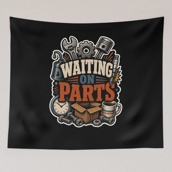 Item preview, Waiting On Parts Auto Mechanic Car Repair Engine designed and sold by snowry.