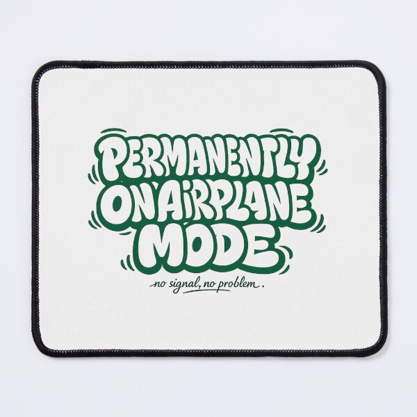 Item preview, Permanently On Airplane Mode, Retro Bubble Letter Graphic designed and sold by PhylonBoxx.