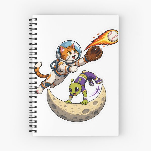 Item preview, Space Cat Alien Baseball Sticker designed and sold by Grafititee.