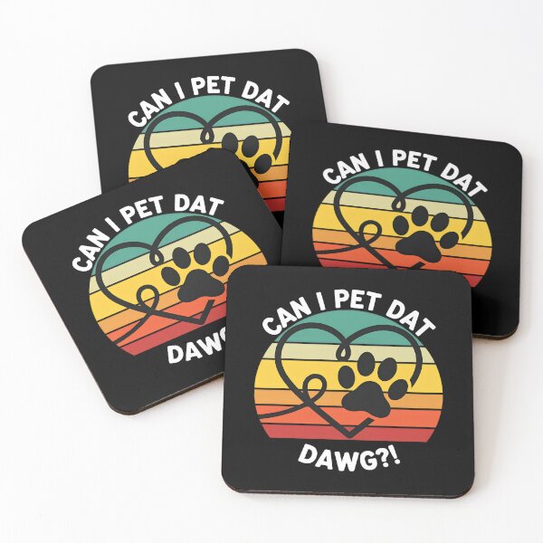 Item preview, Can I Pet Dat Dawg Retro Heart Paw Print designed and sold by SoyLamderma.
