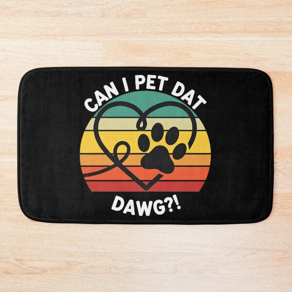 Item preview, Can I Pet Dat Dawg Retro Heart Paw Print designed and sold by SoyLamderma.