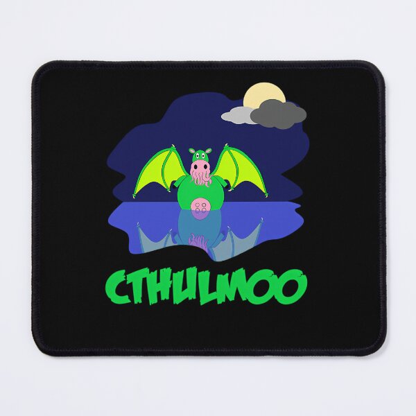Item preview, Green Cow Dragon Hybrid with Tentacles Reflected in Water designed and sold by ForeverMODA.