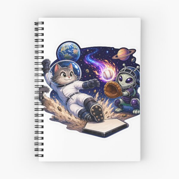 Item preview, Space Cat Alien Baseball Sticker designed and sold by Grafititee.