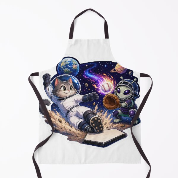 Item preview, Space Cat Alien Baseball Sticker designed and sold by Grafititee.