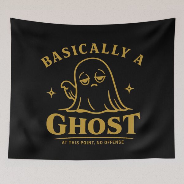 Item preview, Basically A Ghost At This Point Tee, Halloween Burnout Crossover Humor designed and sold by PhylonBoxx.