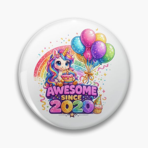 Item preview, 6 Years Old Awesome Since 2020 Unicorn 6th Birthday designed and sold by QuiteOrbit.