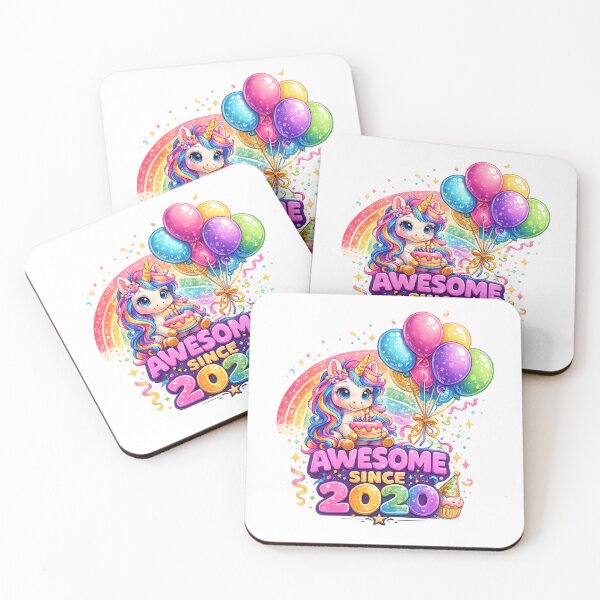Item preview, 6 Years Old Awesome Since 2020 Unicorn 6th Birthday designed and sold by QuiteOrbit.