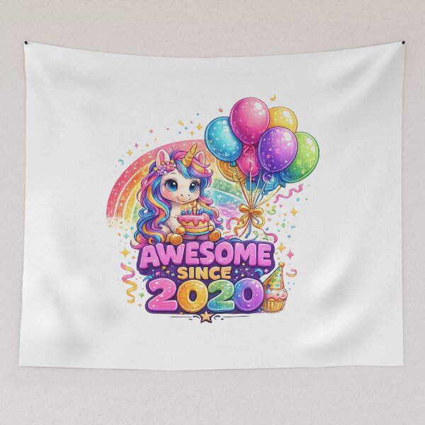 Item preview, 6 Years Old Awesome Since 2020 Unicorn 6th Birthday designed and sold by QuiteOrbit.